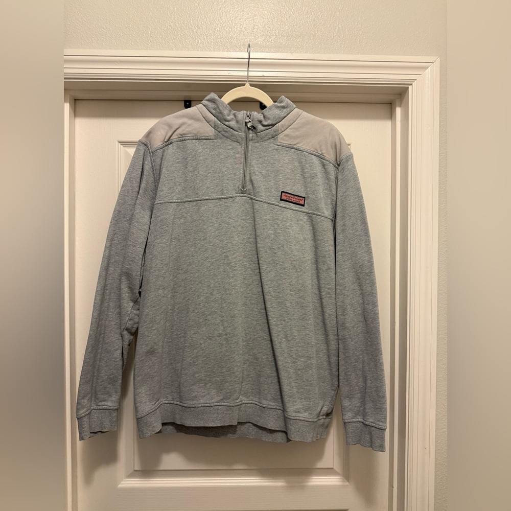 Vineyard Vines Gray Quarter-Zip Pullover